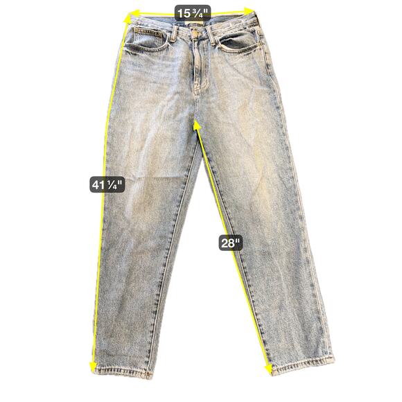 Madewell The Momjean Women's Jeans Size 28 Light Wash Distressed High Rise - Picture 1 of 15